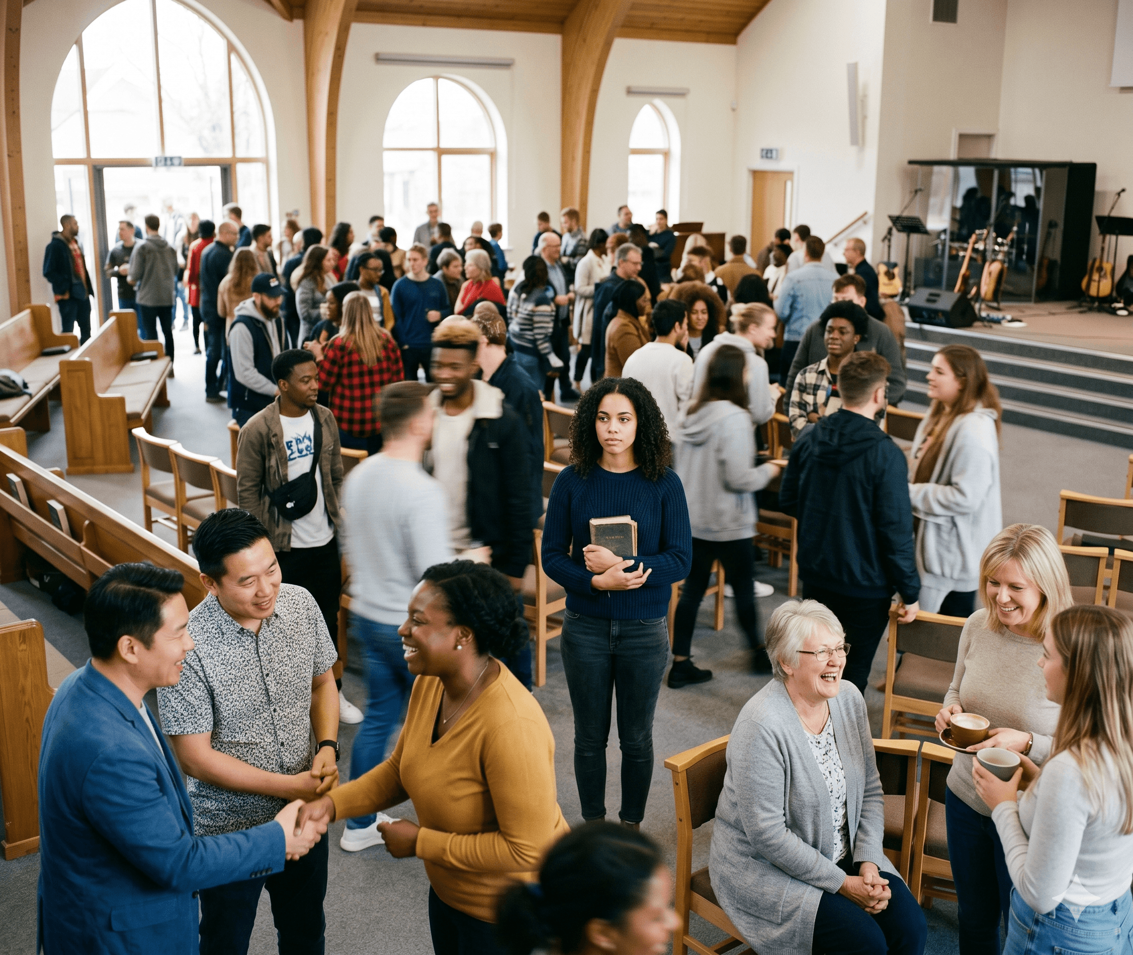 Interior photograph of a UK church